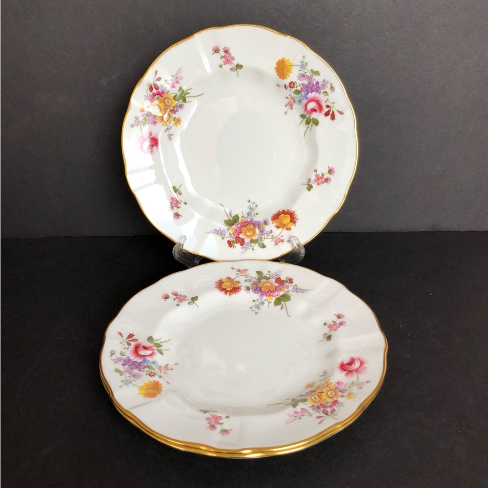 Royal Crown Derby Derby Posies Salad Plate Set of 3 Bone China England Excellent